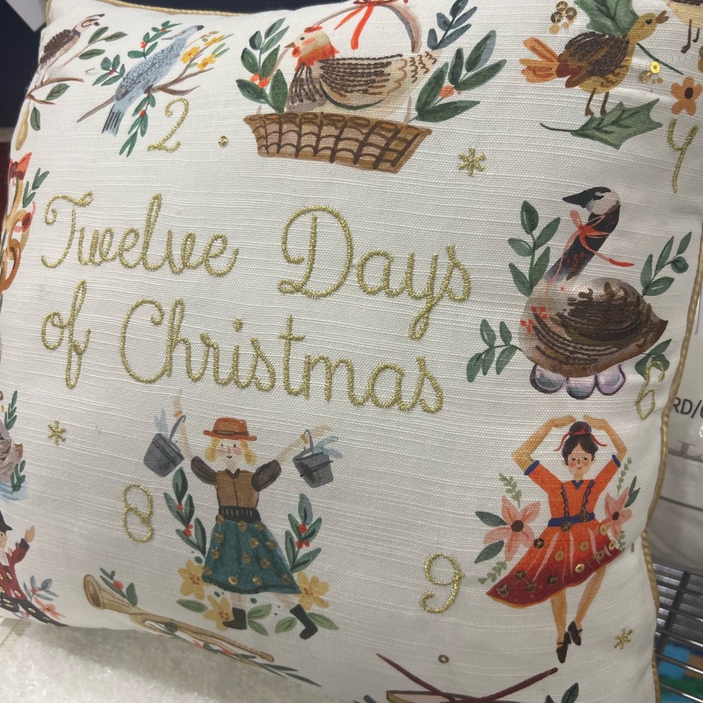 Christmas printed decorative pillow 18”/ 18”